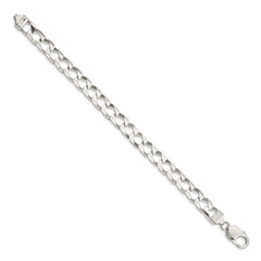 Sterling Silver 7.2mm D/C Square Curb Chain