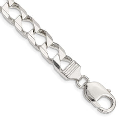 Sterling Silver 8.6mm D/C Square Curb Chain - 5