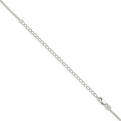 Sterling Silver 1.25mm Diamond-cut Round Franco Chain w/4in ext.