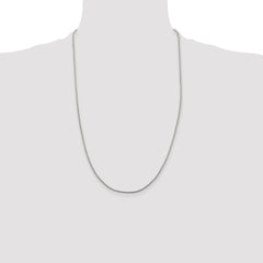 Sterling Silver Rhodium-plated 1.25mm Diamond-cut Round Franco Chain - 3