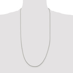 Sterling Silver Rhodium-plated 1.25mm Diamond-cut Round Franco Chain - 4