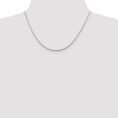 Sterling Silver Rhodium-plated 1.45mm Diamond-cut Round Franco Chain - 8