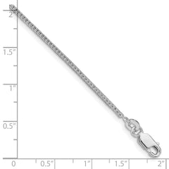 Sterling Silver Rhodium-plated 1.45mm Diamond-cut Round Franco Chain - 9