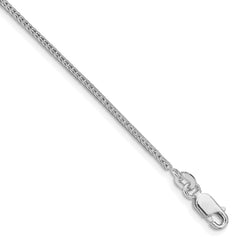 Sterling Silver Rhodium-plated 1.45mm Diamond-cut Round Franco Chain - 8