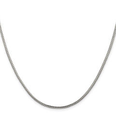 Sterling Silver 2mm Diamond-cut Round Franco Chain - 6