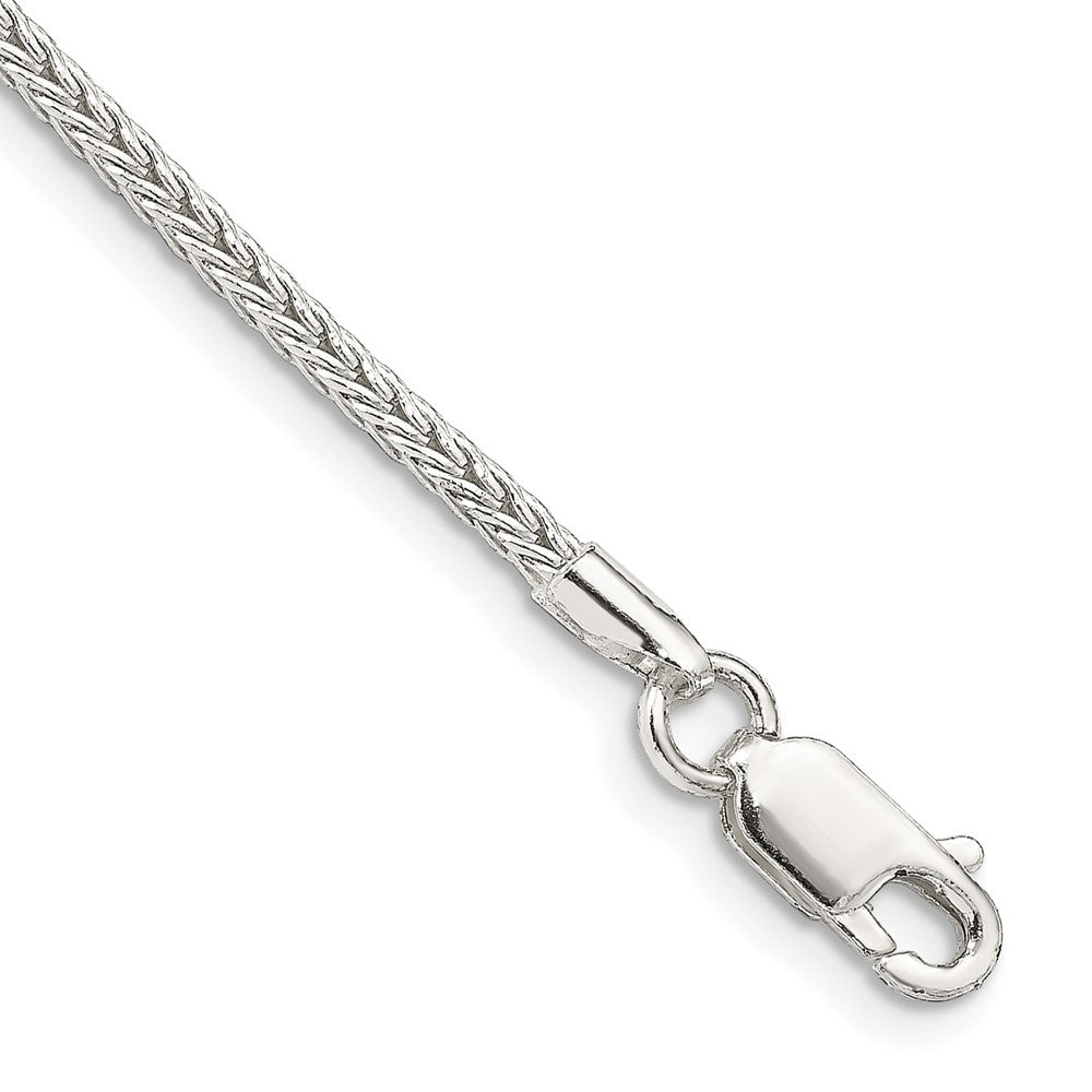 Sterling Silver 2mm Diamond-cut Round Franco Chain - 8