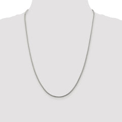 Sterling Silver Rhodium-plated 2mm Diamond-cut Round Franco Chain - 9