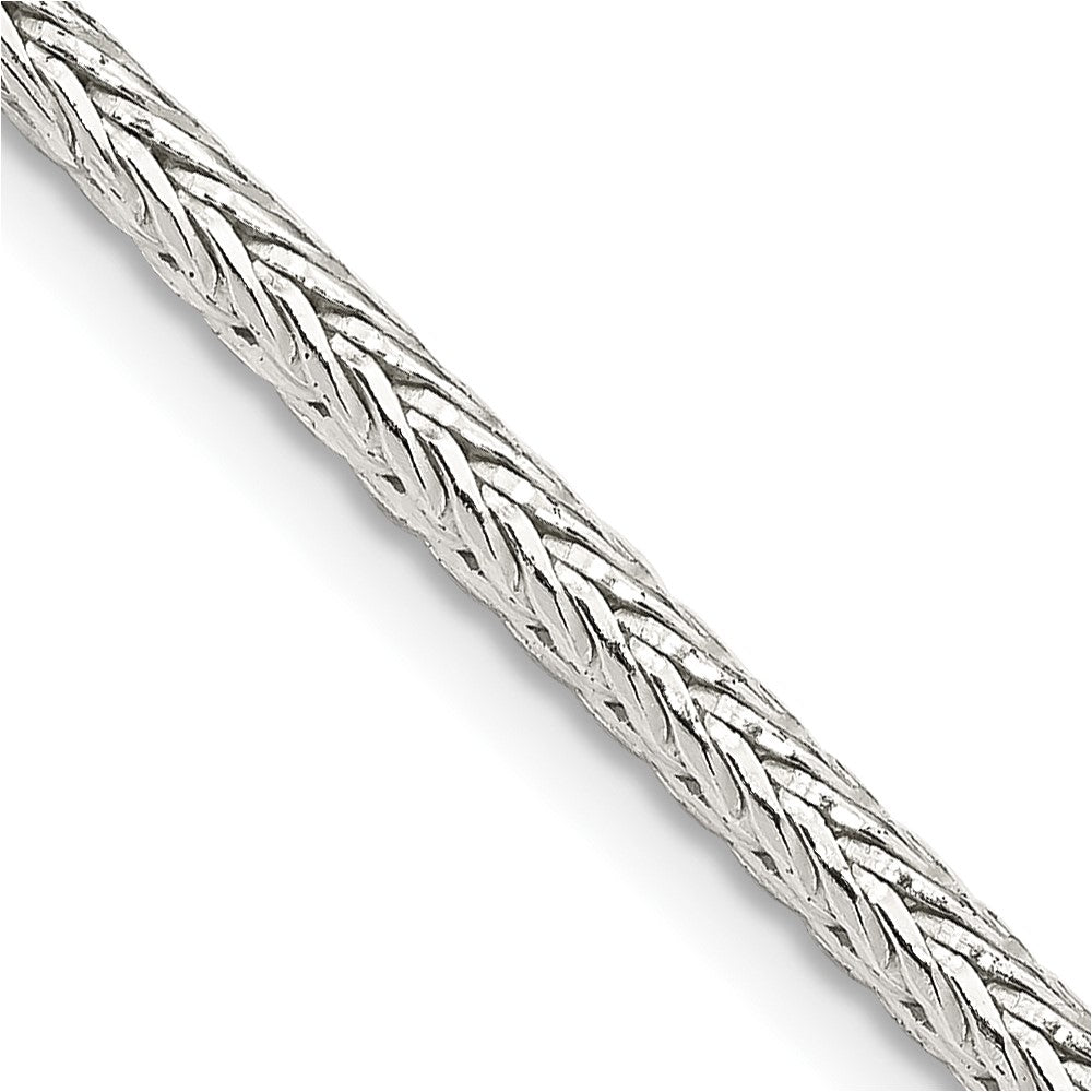 Sterling Silver 2.5mm Diamond-cut Round Franco Chain - 3