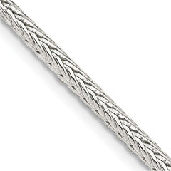 Sterling Silver 2.5mm Diamond-cut Round Franco Chain - 3