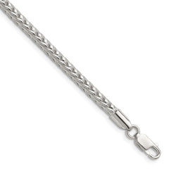 Sterling Silver 3.4mm Diamond-cut Round Franco Chain - 9