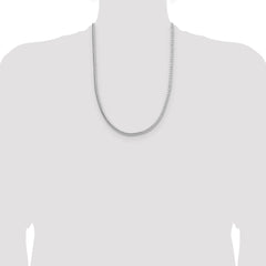 Sterling Silver 3.8mm Diamond-cut Round Franco Chain - 3