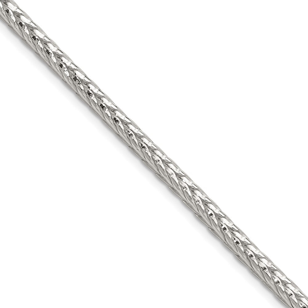 Sterling Silver 3.8mm Diamond-cut Round Franco Chain - 3