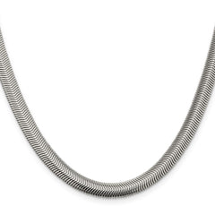 Sterling Silver 6.25mm Flat Oval Snake Chain - 3