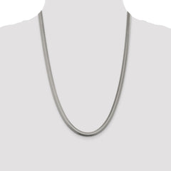 Sterling Silver 6.25mm Flat Oval Snake Chain - 3