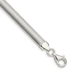 Sterling Silver 6.25mm Flat Oval Snake Chain - 4