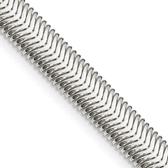 Sterling Silver 6.25mm Flat Oval Snake Chain - 3