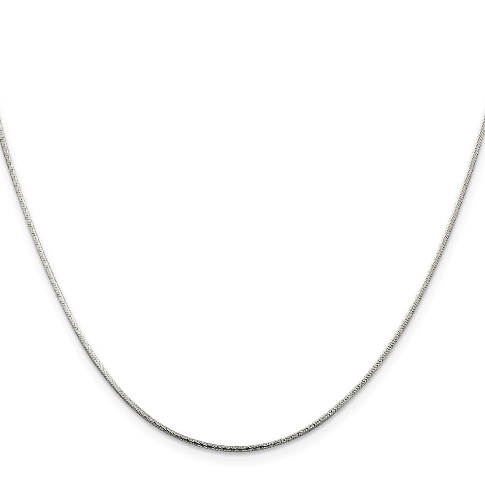 Sterling Silver 1.25mm Diamond-cut Snake Chain - 6