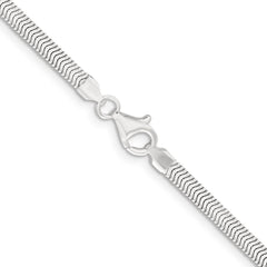 Sterling Silver 3.3mm Flat Oval Snake Chain - 5