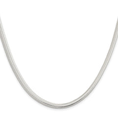 Sterling Silver 5mm 6-sided Oval Snake Chain - 3
