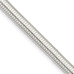Sterling Silver 5mm 6-sided Oval Snake Chain - 3