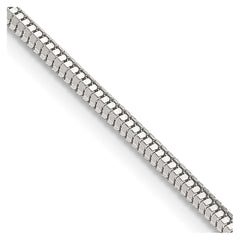 Sterling Silver 2mm Diamond-cut Snake Chain - 8