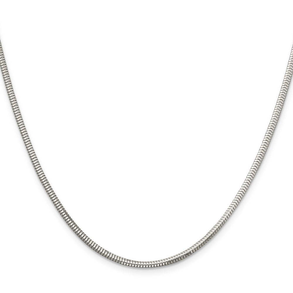 Sterling Silver 2.5mm Diamond-cut Snake Chain - 4