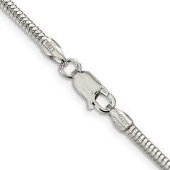 Sterling Silver 2.5mm Diamond-cut Snake Chain - 3