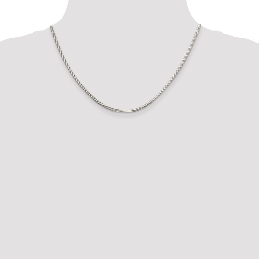 Sterling Silver 2.5mm Diamond-cut Snake Chain - 4