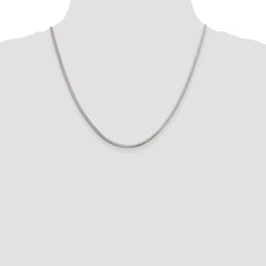 Sterling Silver 2.5mm Diamond-cut Snake Chain - 2