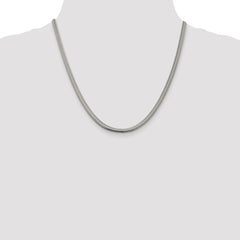 Sterling Silver 4.2mm Flat Oval Snake Chain - 7