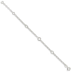 Sterling Silver Polished Fancy Rolo Chain Children's Bracelet