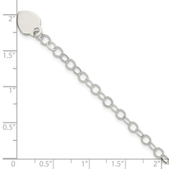 Sterling Silver Engraveable Heart Charm Childs Bracelet