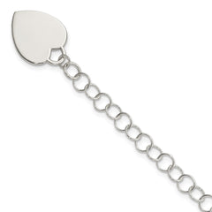 Sterling Silver Engraveable Heart Bracelet - 3