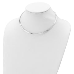 Sterling Silver Polished 4mm Neck Collar