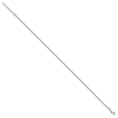 Sterling Silver 1.5mm Round Snake Chain 9 inch Plus 1 inch Extender - Total 10 inch Anklet - 2