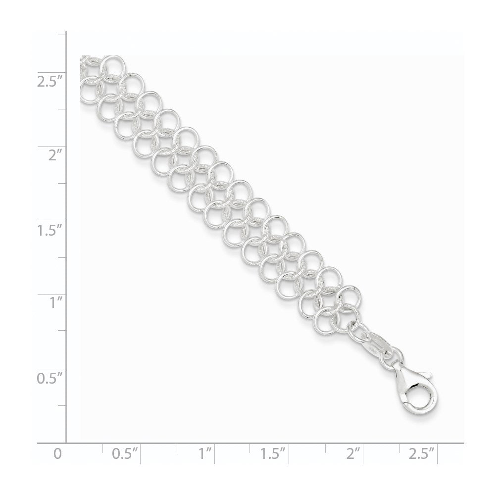 Sterling Silver Fancy Link Bracelet - 4