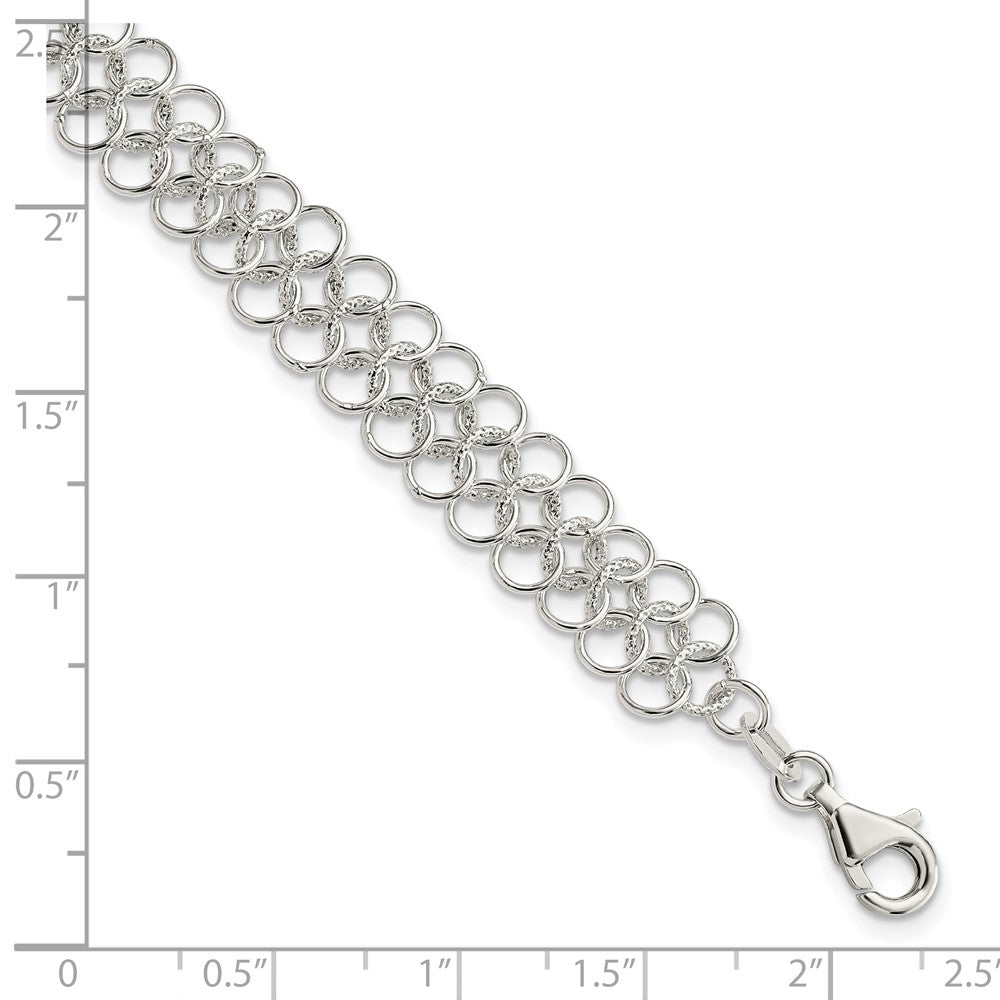 Sterling Silver Fancy Link Bracelet - 4