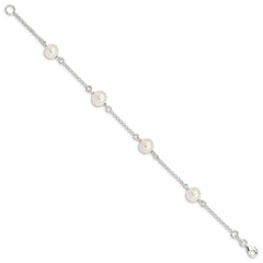 Sterling Silver FW Cultured Pearl Bracelet