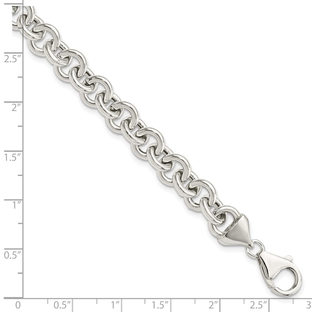 Sterling Silver Polished Fancy Link Bracelet - 6