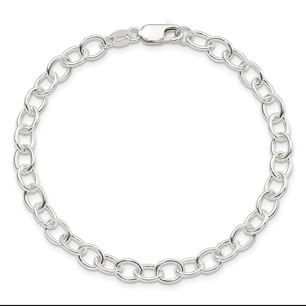 Sterling Silver Polished Fancy Link Bracelet - 2