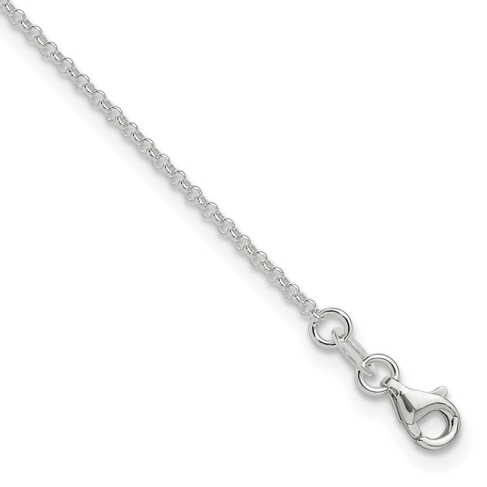 Sterling Silver 1.5mm Rolo Chain 9 inch Plus 1 inch Extender - Total 10 inch Anklet - 2