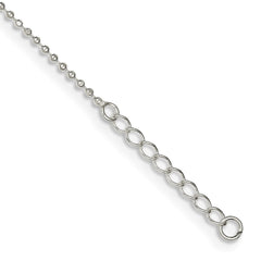 Sterling Silver FAITH Letters 10 inch Plus 1 inch Extender - Total 11 inch Anklet