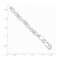 Sterling Silver Polished Fancy Link Bracelet - 7