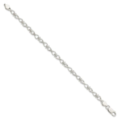 Sterling Silver Polished Fancy Link Bracelet - 7