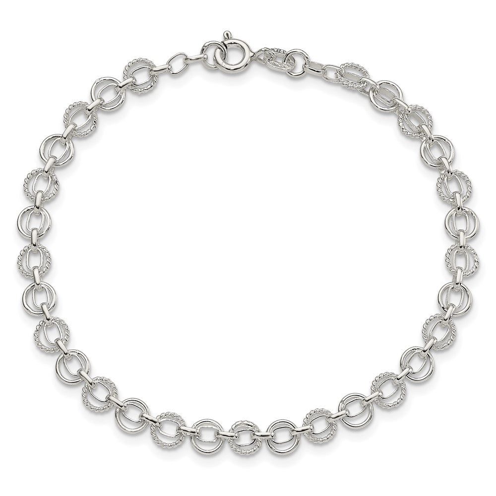 Sterling Silver 5mm Fancy Link Bracelet - 2