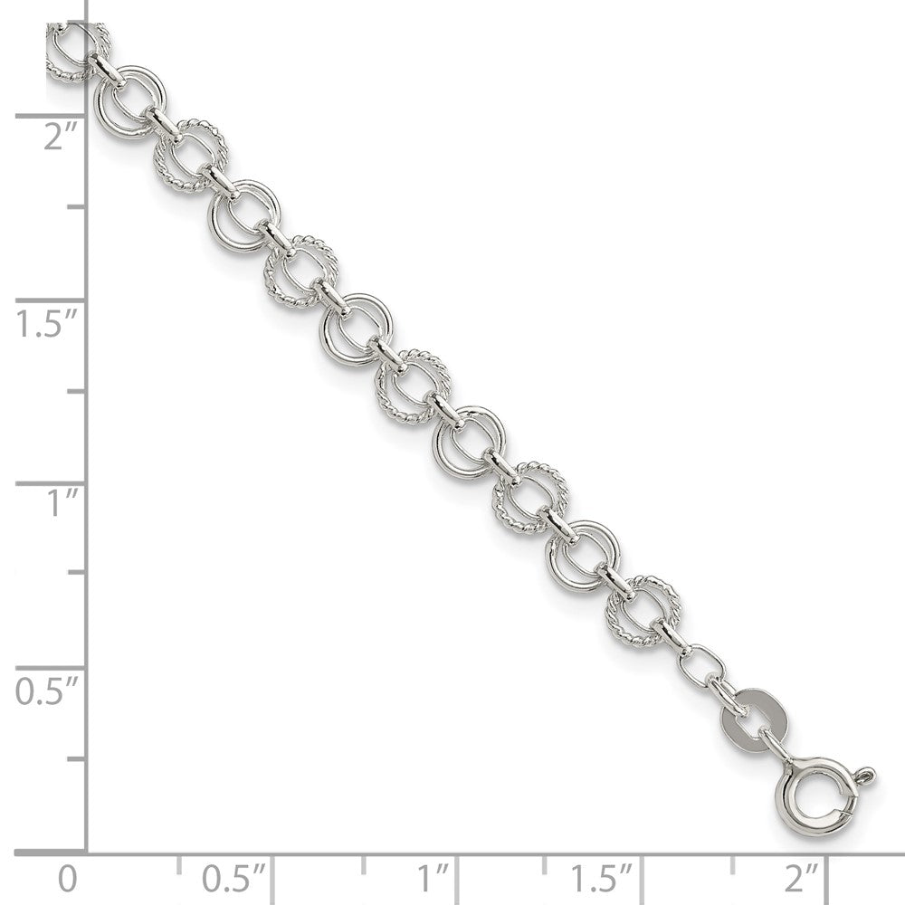 Sterling Silver 5mm Fancy Link Bracelet - 2