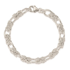 Sterling Silver Polished Fancy Link Bracelet