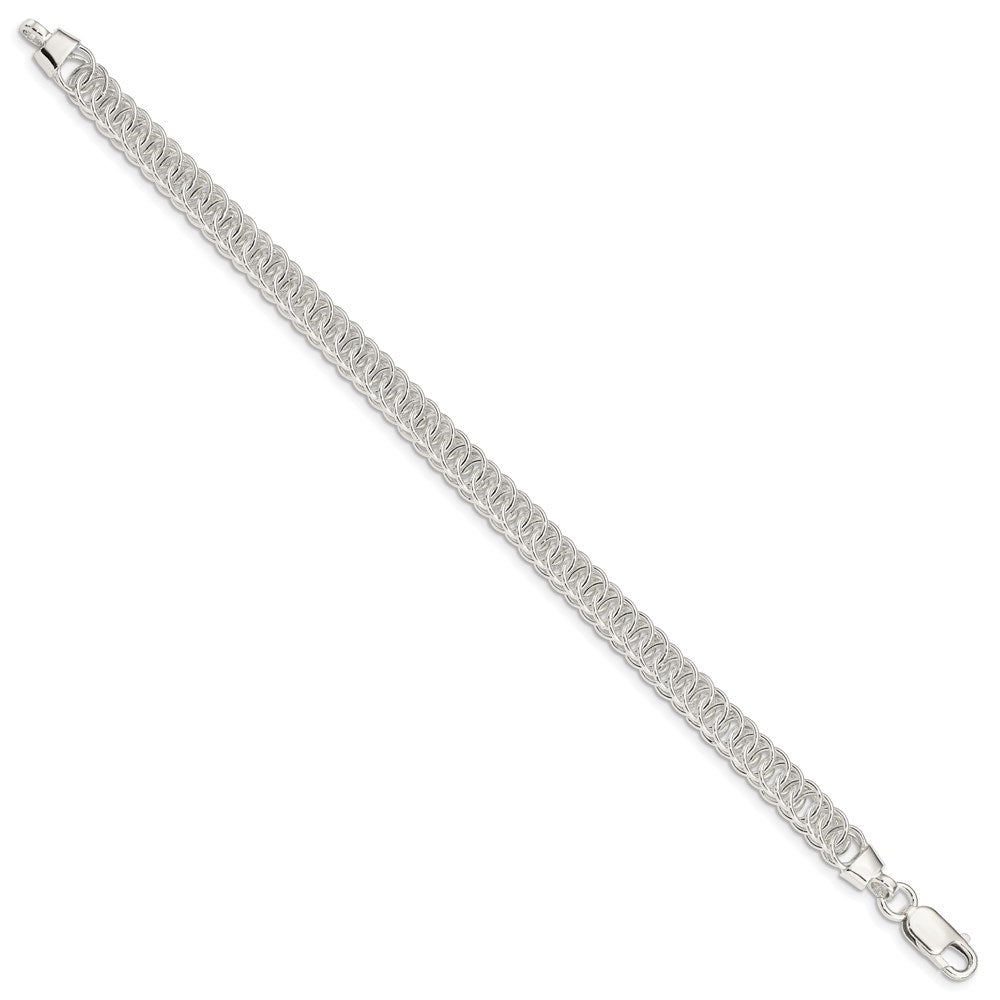 Sterling Silver Polished Fancy Link Bracelet - 22