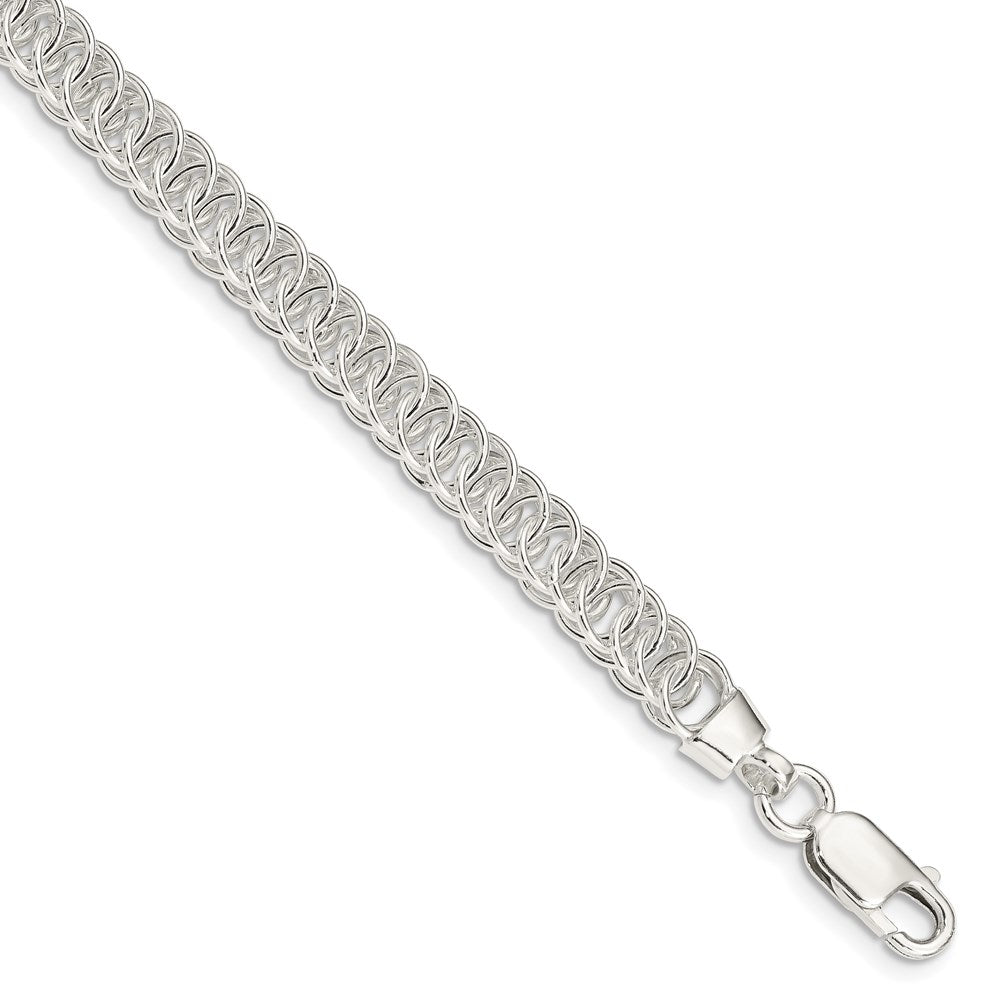 Sterling Silver Polished Fancy Link Bracelet - 22