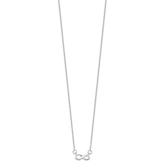Sterling Silver Rhodium-plated w/ 2in ext. Infinity Necklace